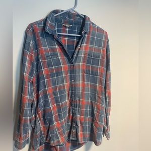 Lucky brand plaid button up shirt size L
